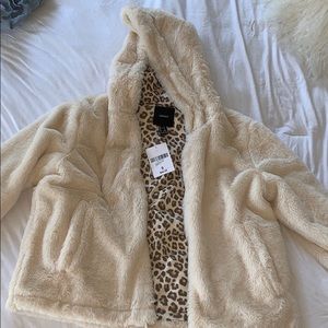 Forever 21 Faux Fur Jacket with Leopard